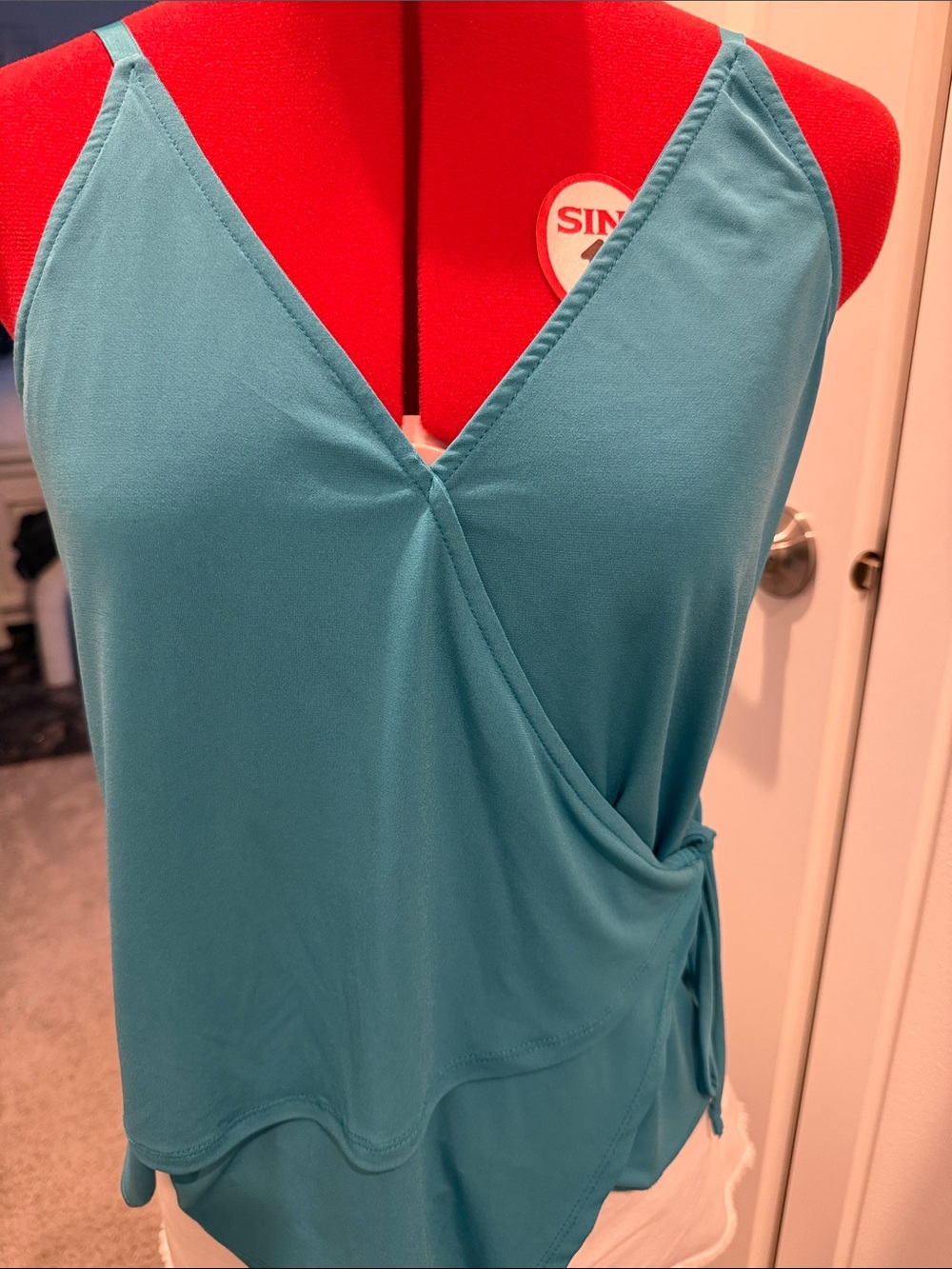 Athleta Teal Racerback Tank with Ring Detail